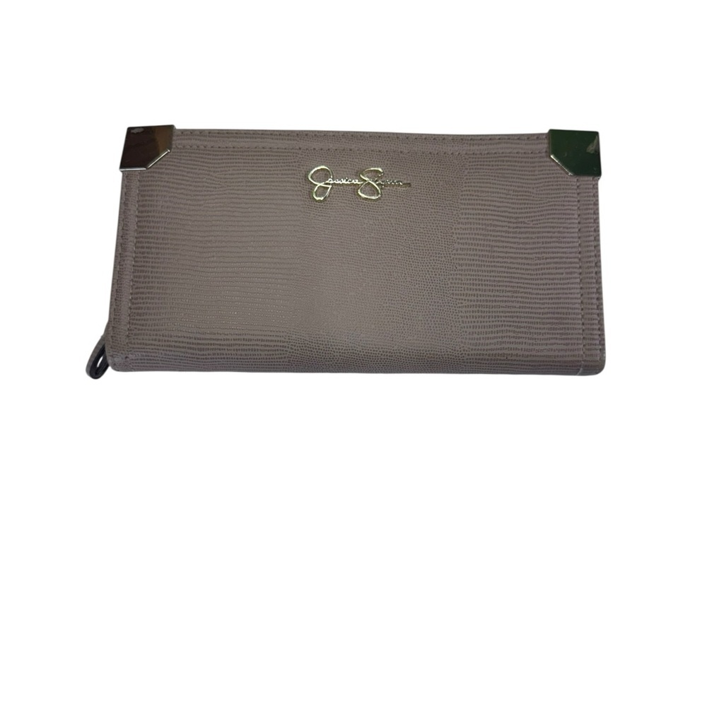 Jessica Simpson .Taupe Wallet with Gold Accents